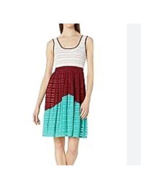 Plenty by Tracey Reese ribbed pleated decode summer midi dress size xs